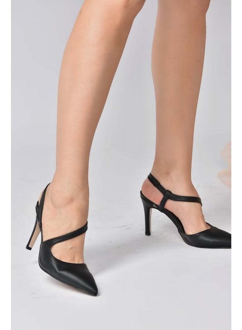 Fox Shoes Black Pointed Toe Women's Heeled Shoes K404910809 - Image 2